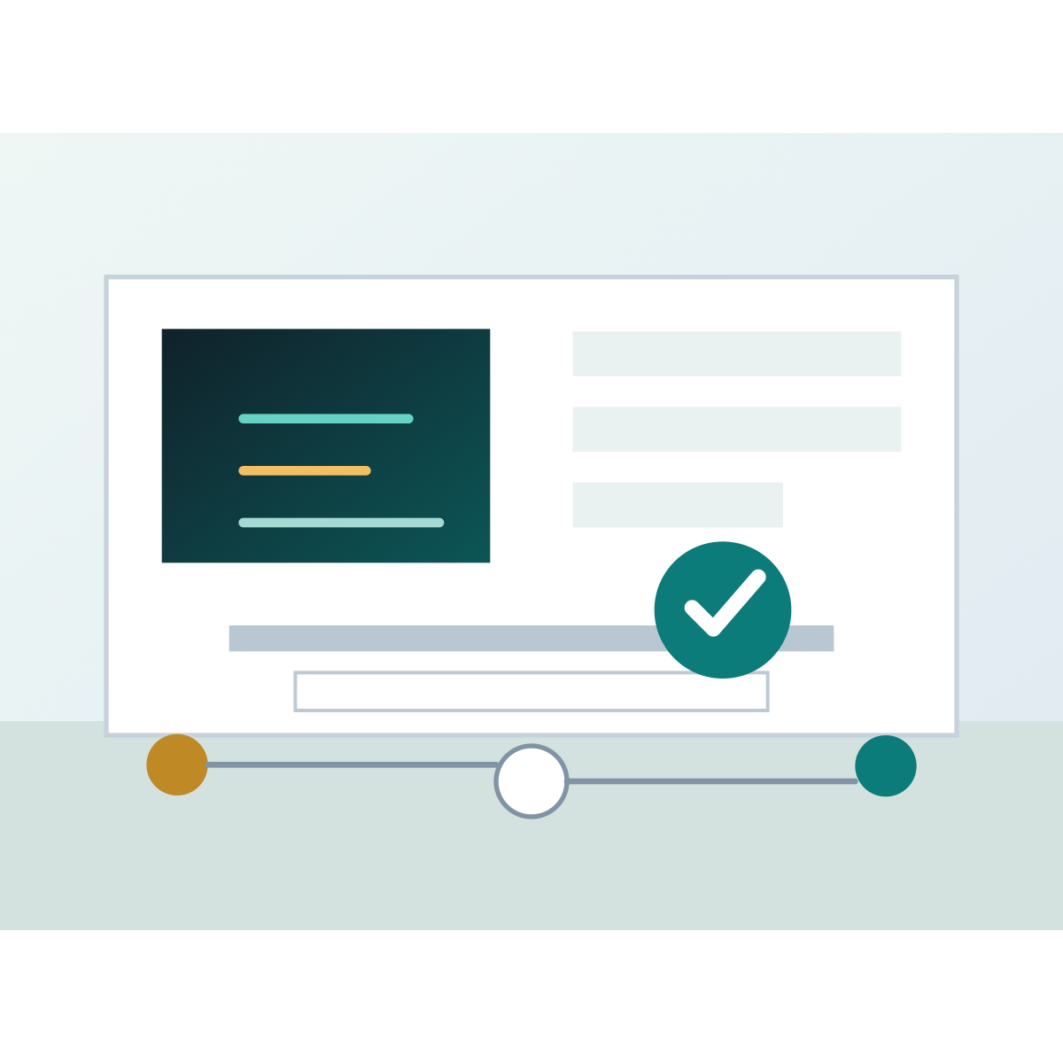 Digital network workspace illustration